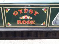 Traditional Style Vinyl Lettering for Narrowboats Traditional style vinyl canal roses in a line